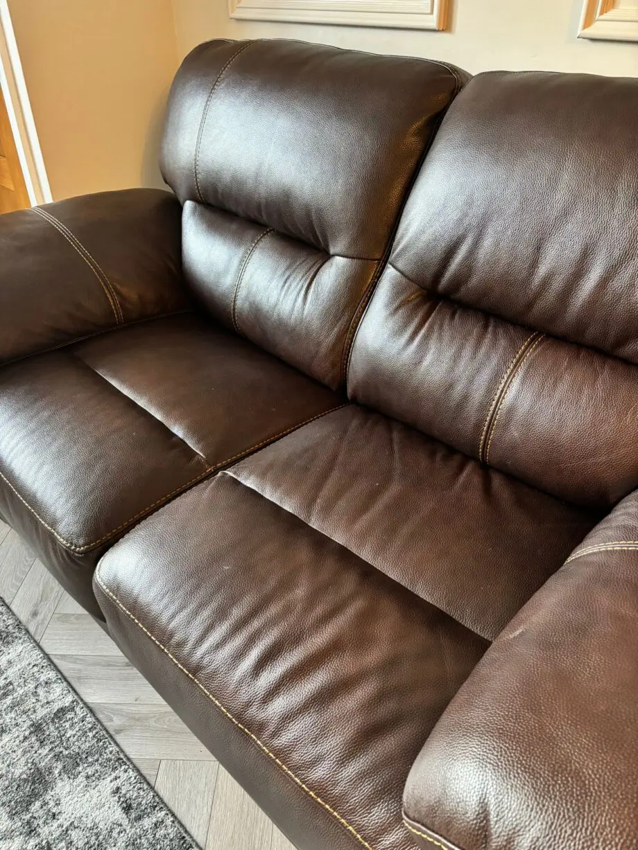 Oak furniture Land 2 seater brown sofas X2