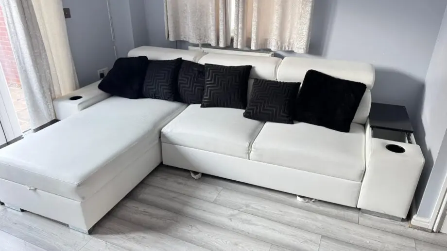 White sofa bed