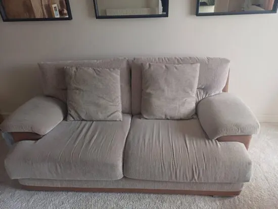 Tan beige sofas x 2