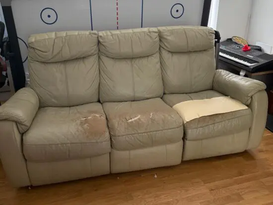 Electric recliner leather