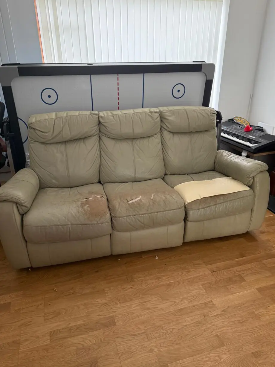Electric recliner leather