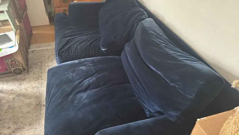 Navy blue velvet sofa.com 3 seater