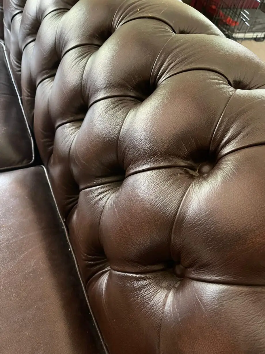 Chesterfield Corner Sofa Antique Brown