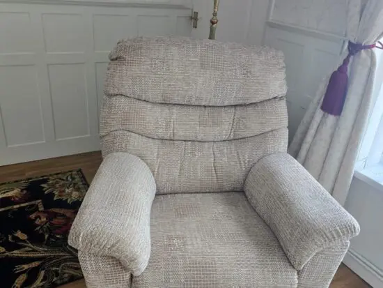 G Plan Malvern electric reclining chair colour is Hascombe sand