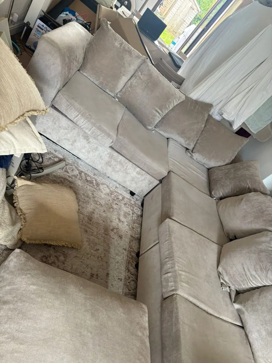 6 Seater Corner Sofa with Footstool