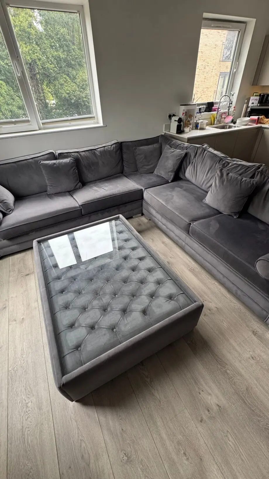 Large L shaped sofa