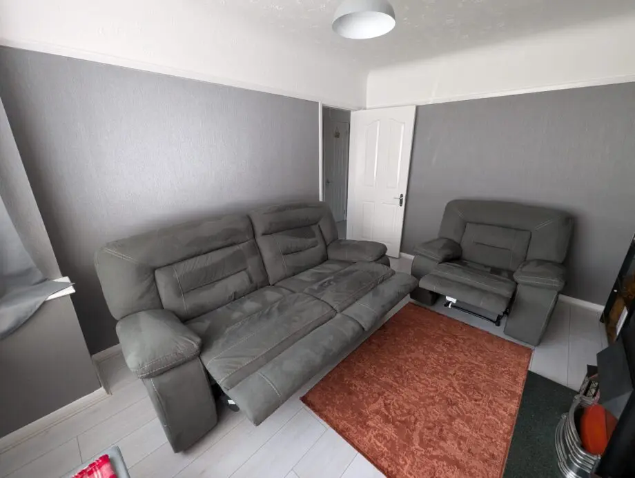 Harvey’s grey recliner 2 and armchair