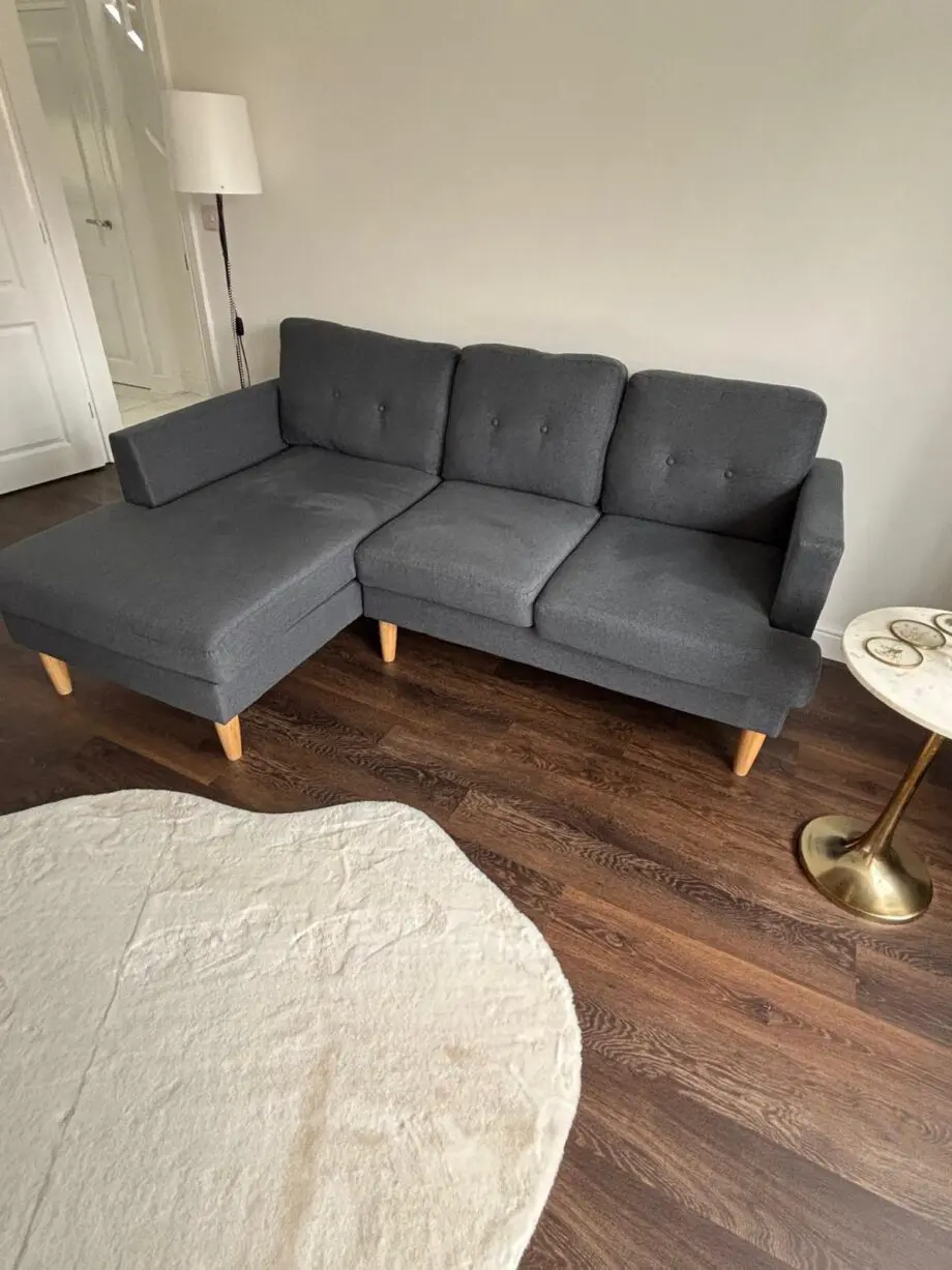 Habitat Navy Blue Corner Sofa