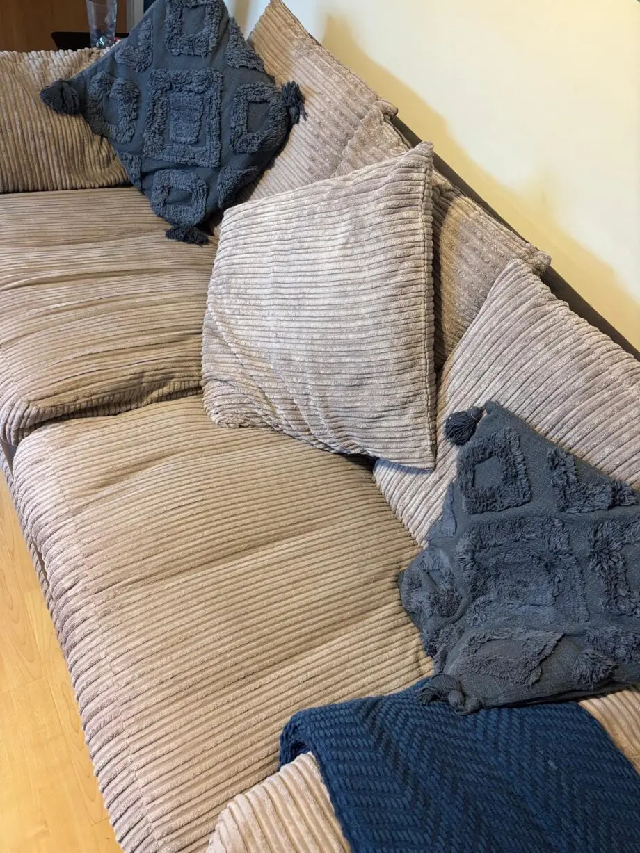 Beige /brown 2 seater sofa bed