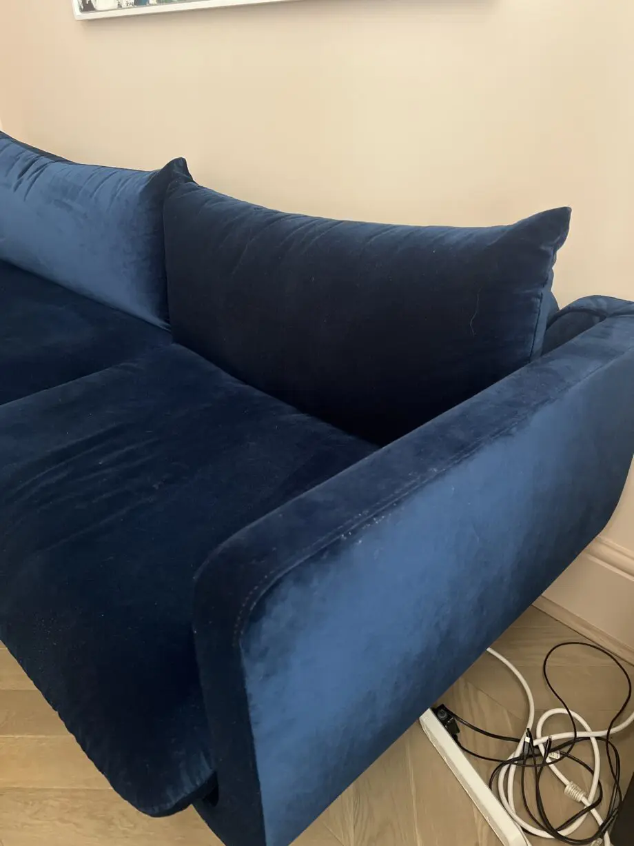 Swoon Freja 3-Seater Sofa – Easy Velvet Ink Blue