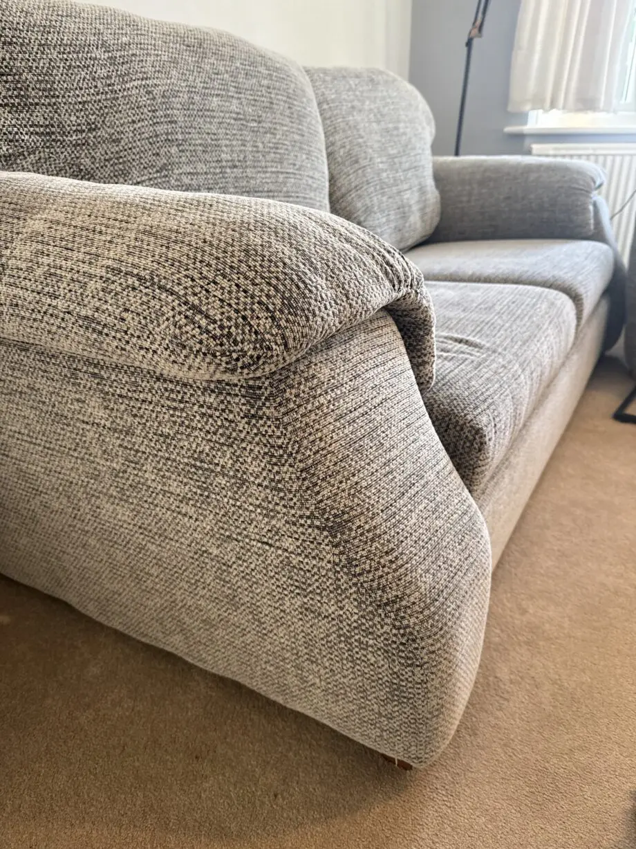 SCS whisper range grey 3 seater sofas