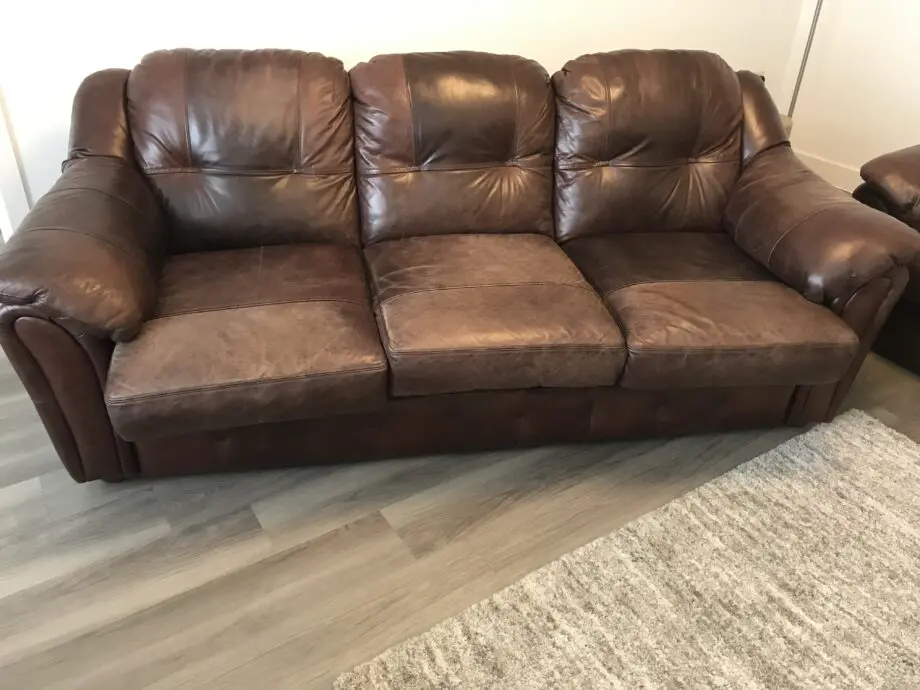 Saxon Ashford Leather 3 piece suite, Old English Brown, bought from Saxon in Bolton! !!!!!!!!!