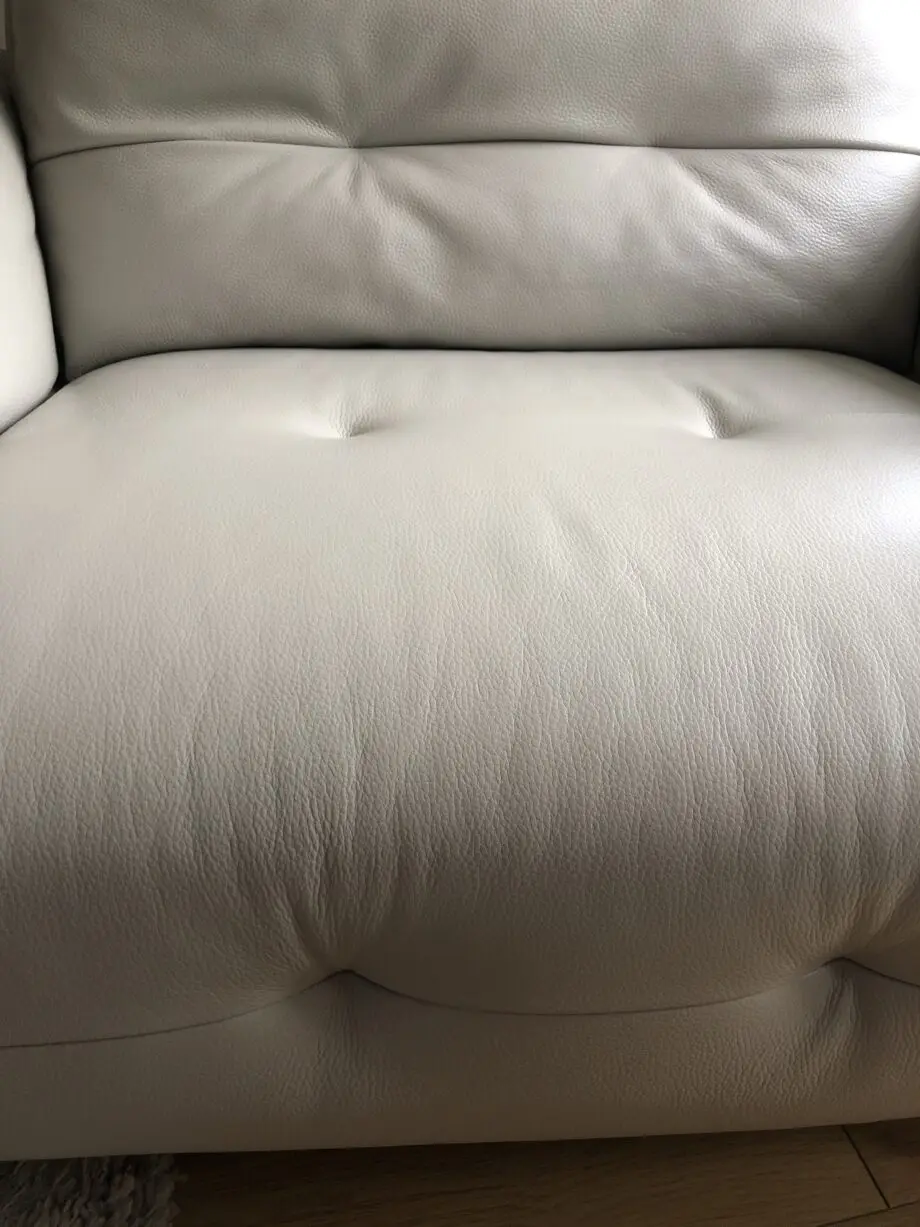 Soft Italian leather sofa and snuggle chair