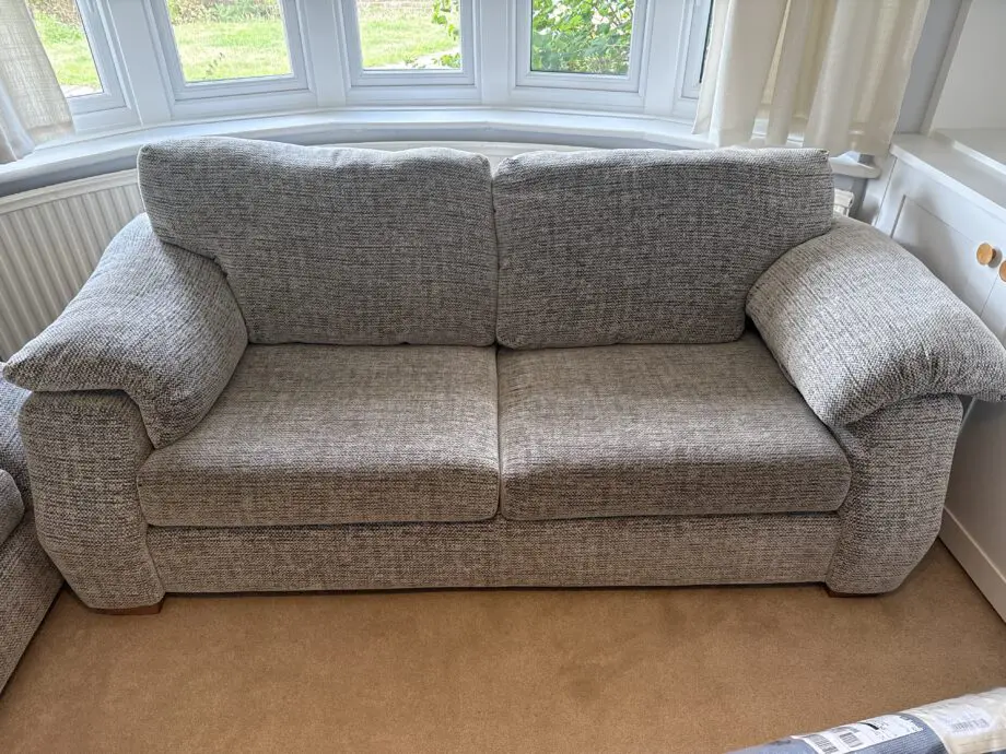 SCS whisper range grey 3 seater sofas