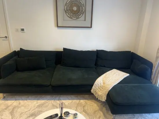 Corner Sofa (Dark Green)