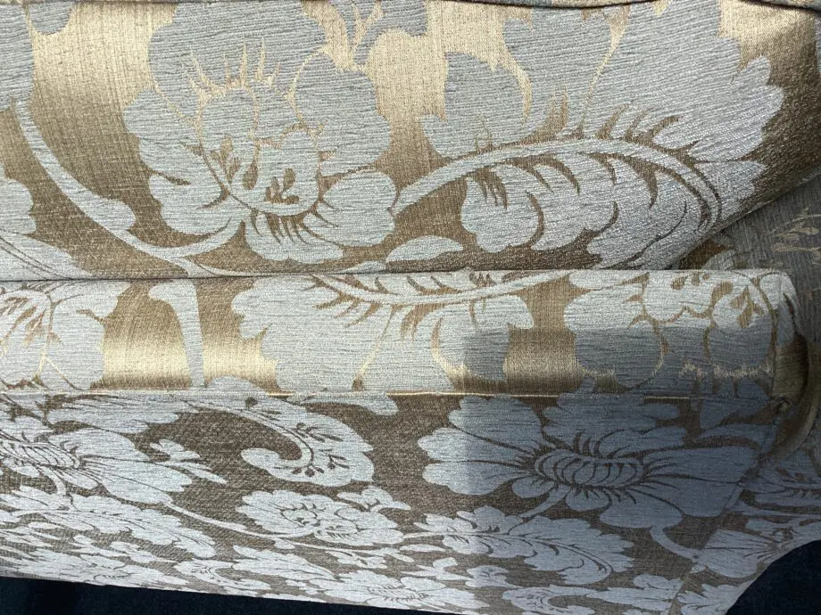 2 x 2 Duresta co-ordinating settees 1 striped fabric,1 large floral fabric.