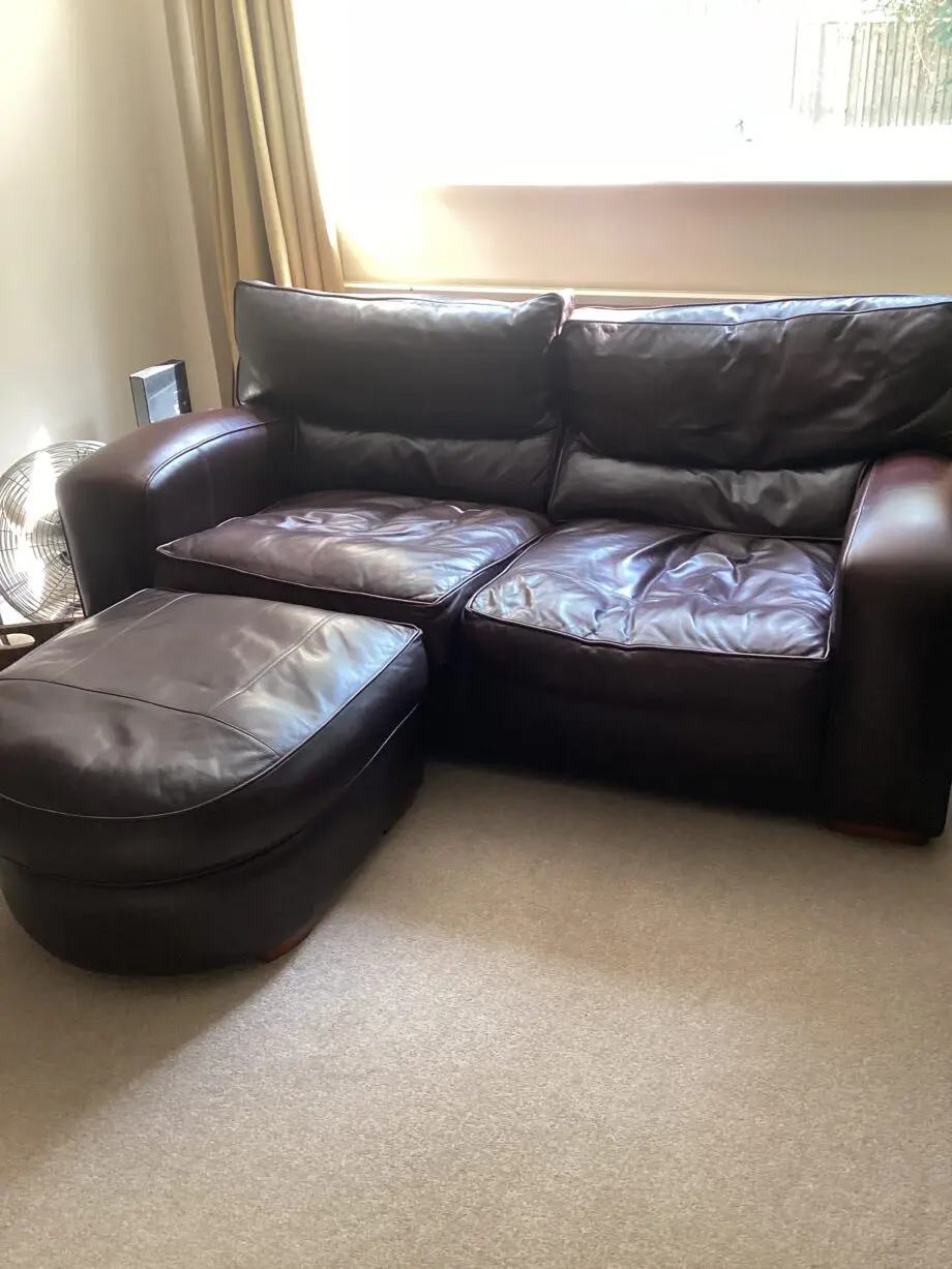 Duresta Brown Leathers sofa set