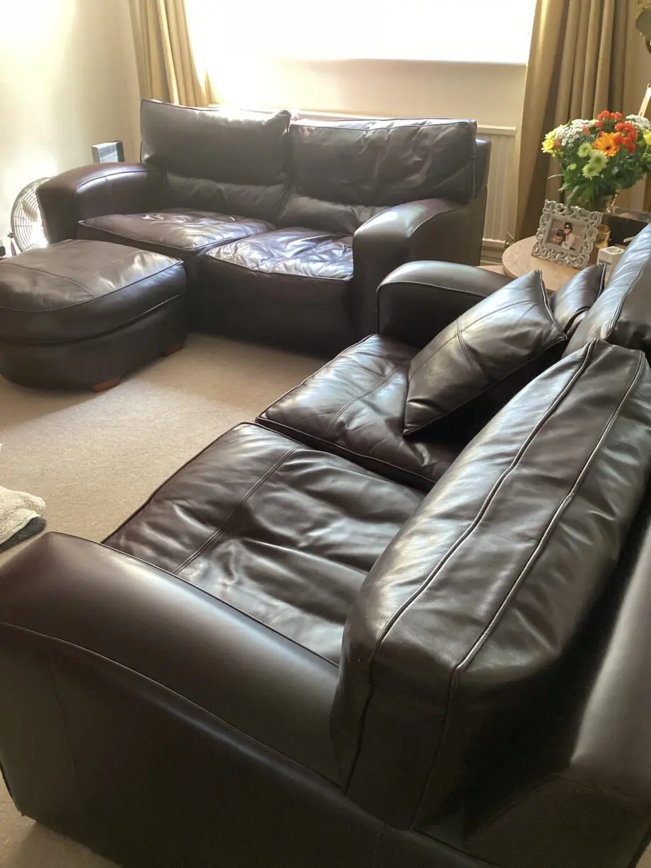 Duresta Brown Leathers sofa set