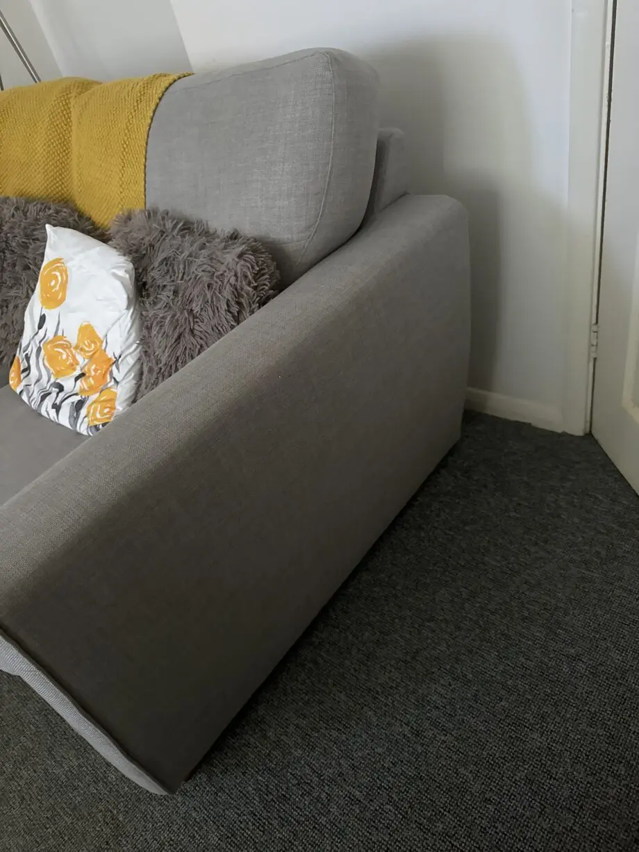 DFS Grey two seater sofa.