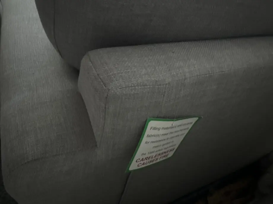 DFS Grey two seater sofa.