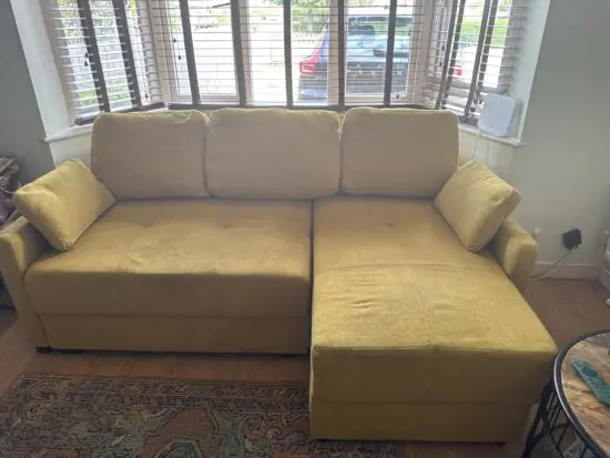 Cocoon corner sofa turning into king size bed