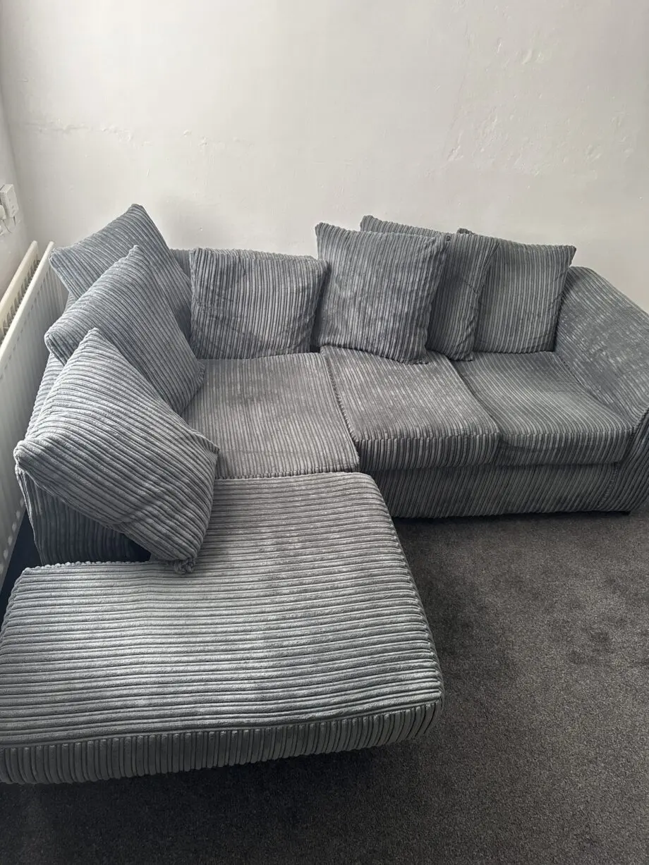 Amalfi High Back Corner Sofa, Left and Right Hand, Grey (Left Hand
