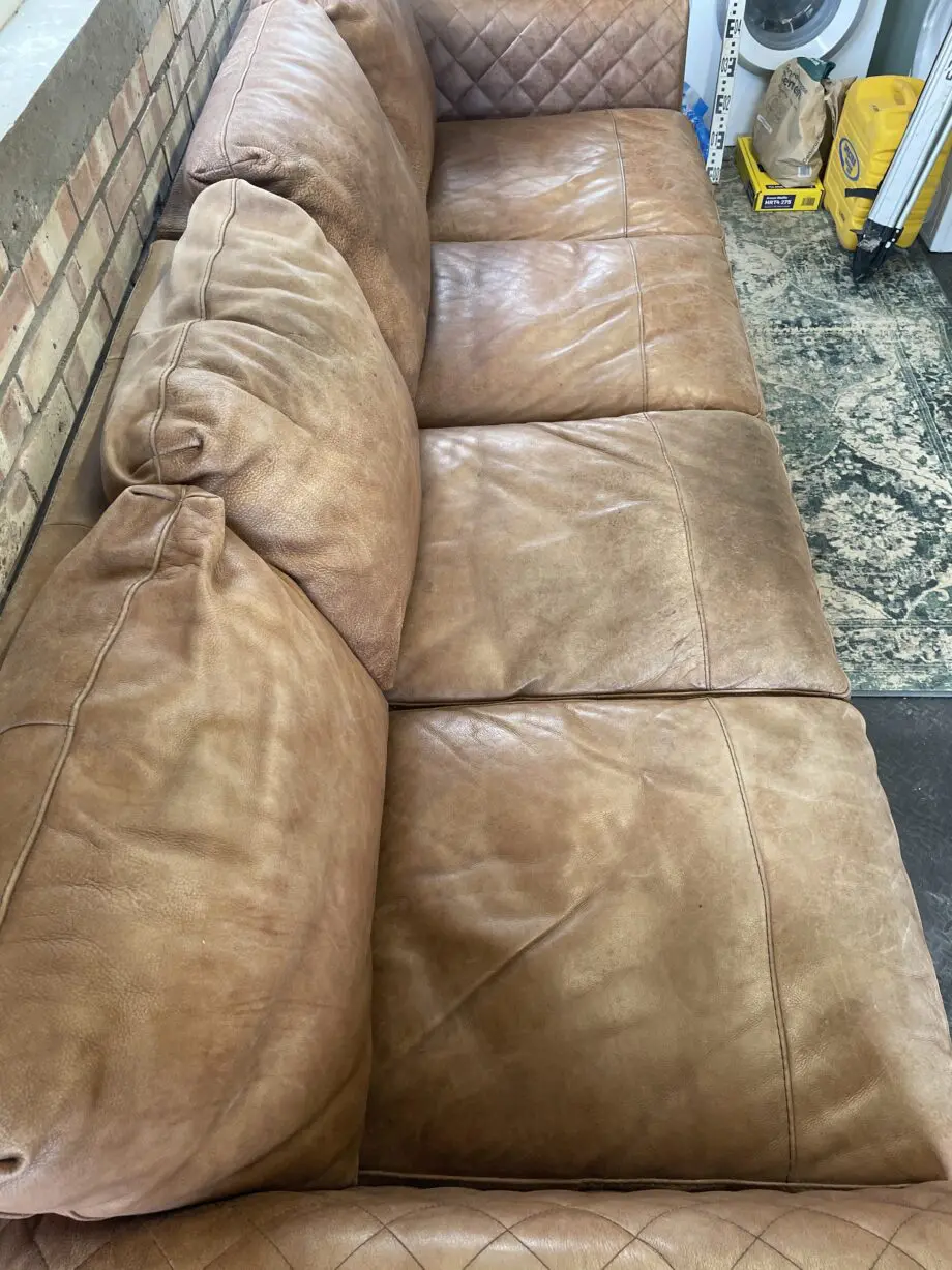Sofology Mazzini 4 Seater Utah Tan Leather Sofa
