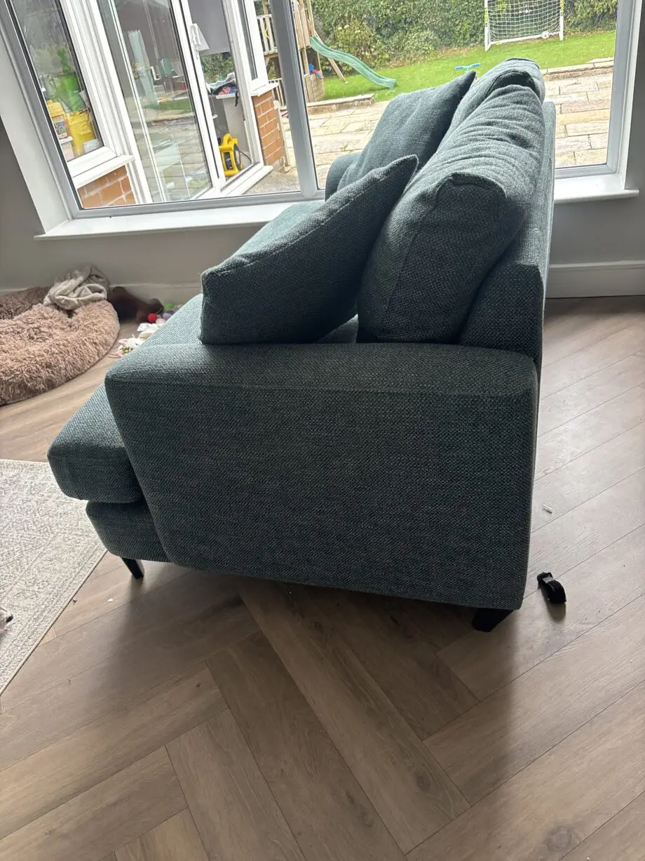 Next- Parker collection mid slate teal 3 seater chaise and 2 seater