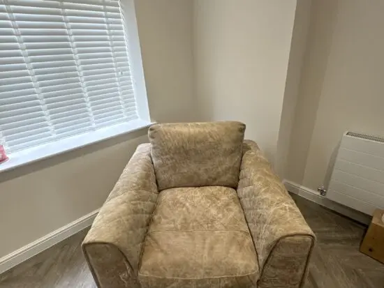 Single beige sofa