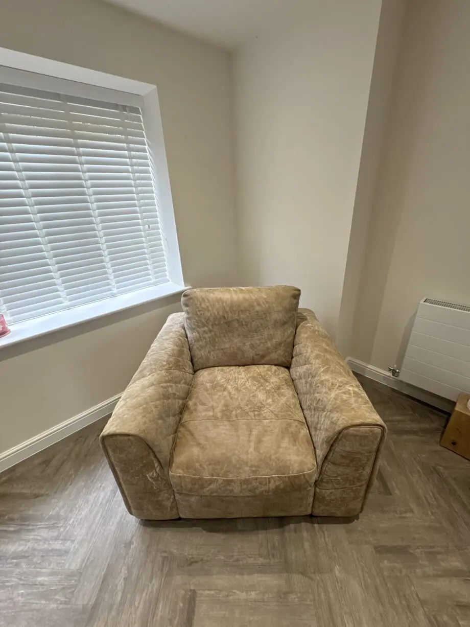 Single beige sofa
