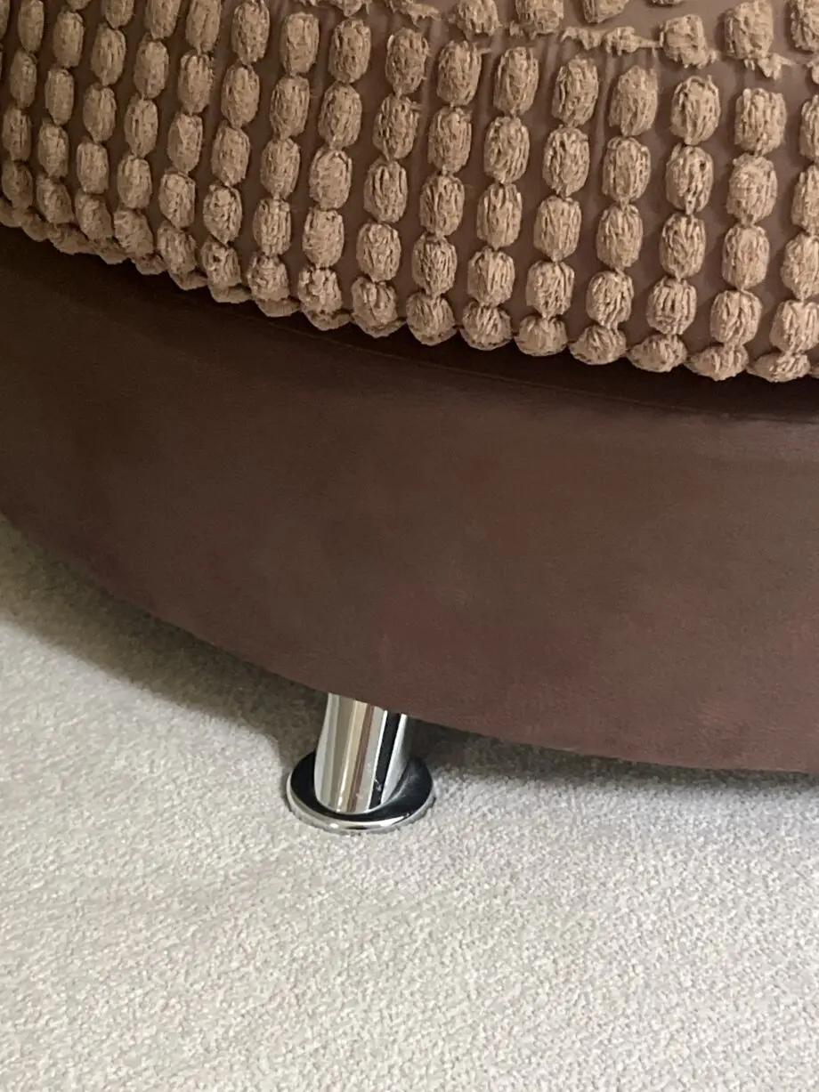 Snuggle corner sofa with footstool
