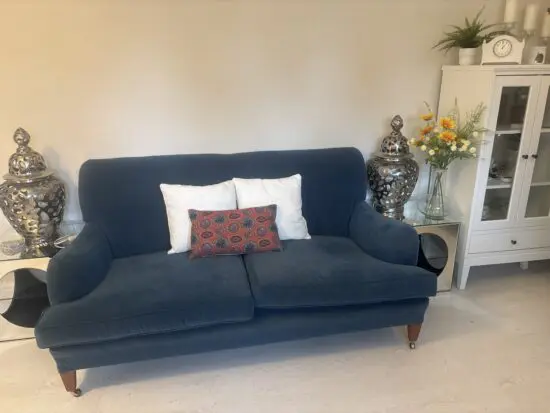 Refurbished and re upholstered Howard style sofa