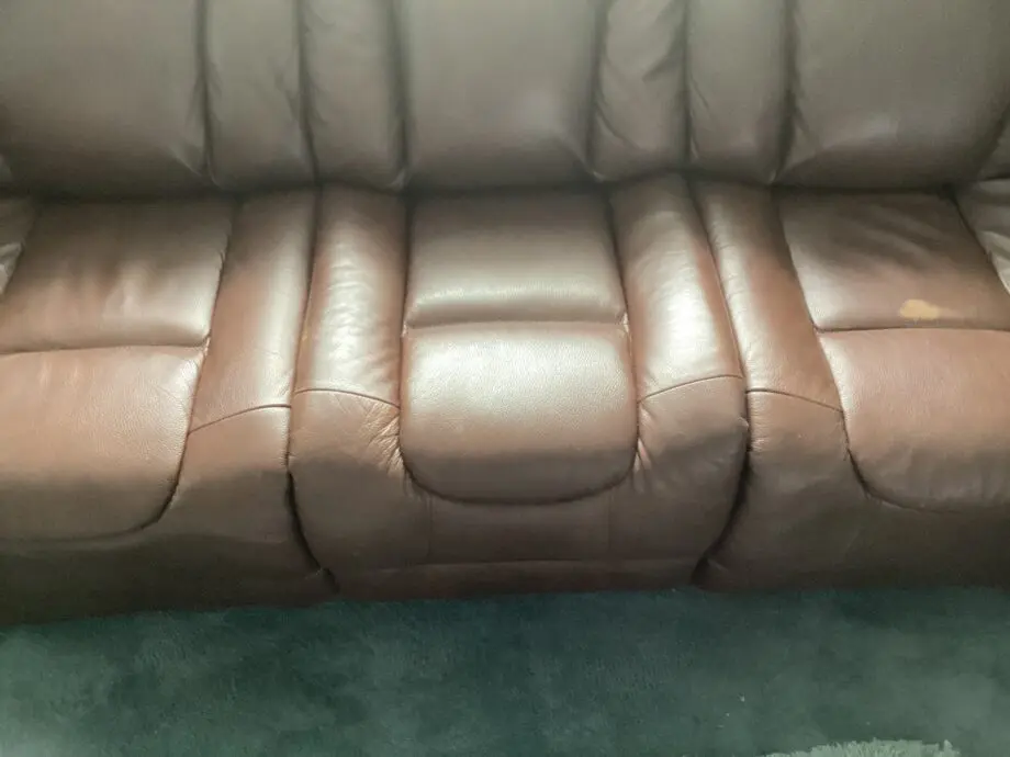 DFS Leather 3 seater electric recliners settee