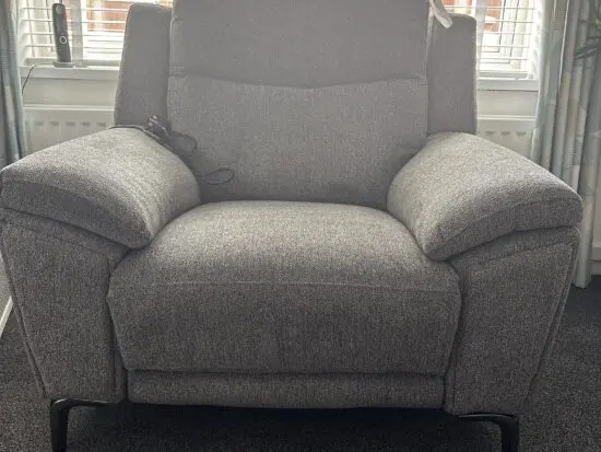 Dark grey electric recliner