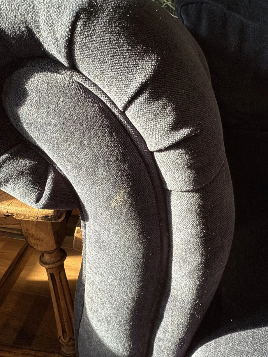 Furniture Village Navy Blue Snugglers and Footstall Set