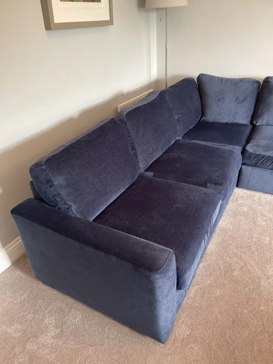 Titan Navy chenille corner sofa - John Lewis