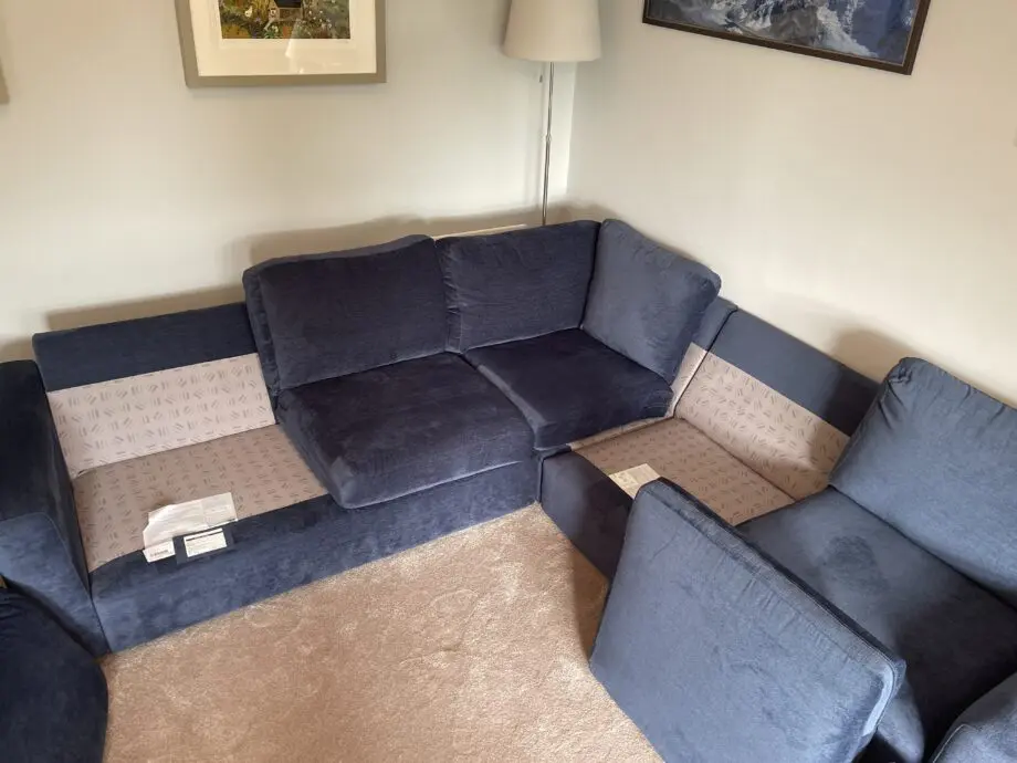 Titan Navy chenille corner sofa - John Lewis