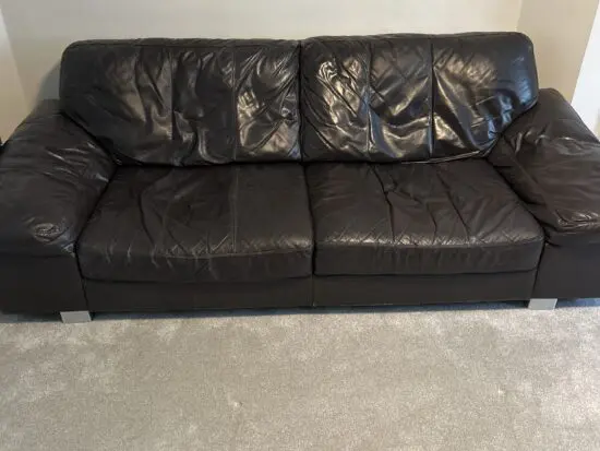 Matching 2 & 3 seater sofas Chocolate Brown Leather