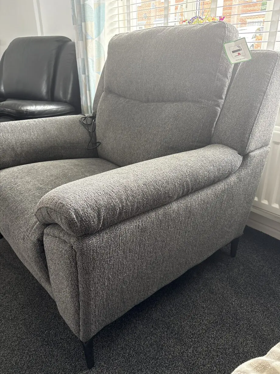 Dark grey electric recliner