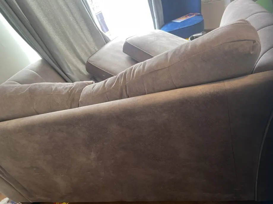 Furniture village silver 2 seater and 3 seater sofa