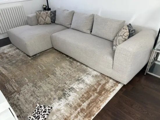 Luxxe Oatmeal Woven Right Hand Facing Sofa
