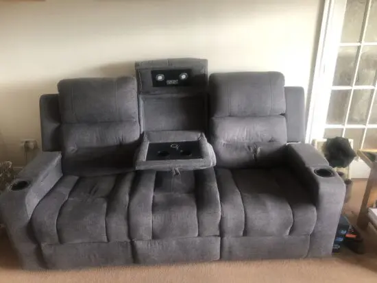 Lawson 3 Piece Suite, Grey Woven Fabric