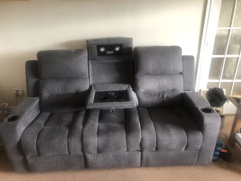 Lawson 3 Piece Suite, Grey Woven Fabric