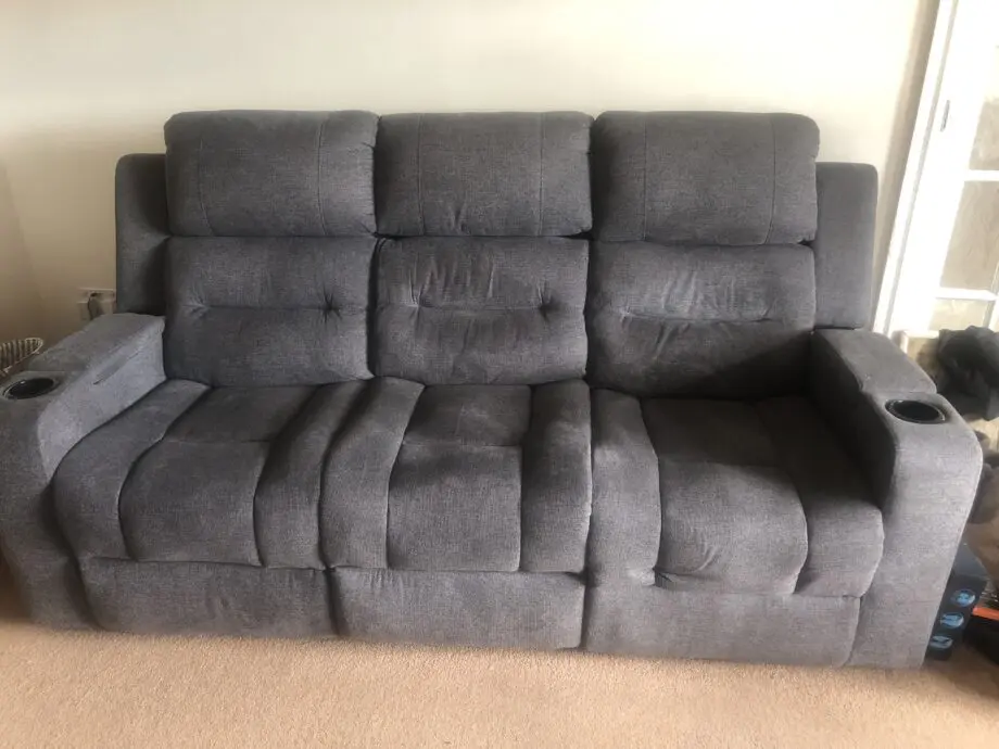 Lawson 3 Piece Suite, Grey Woven Fabric
