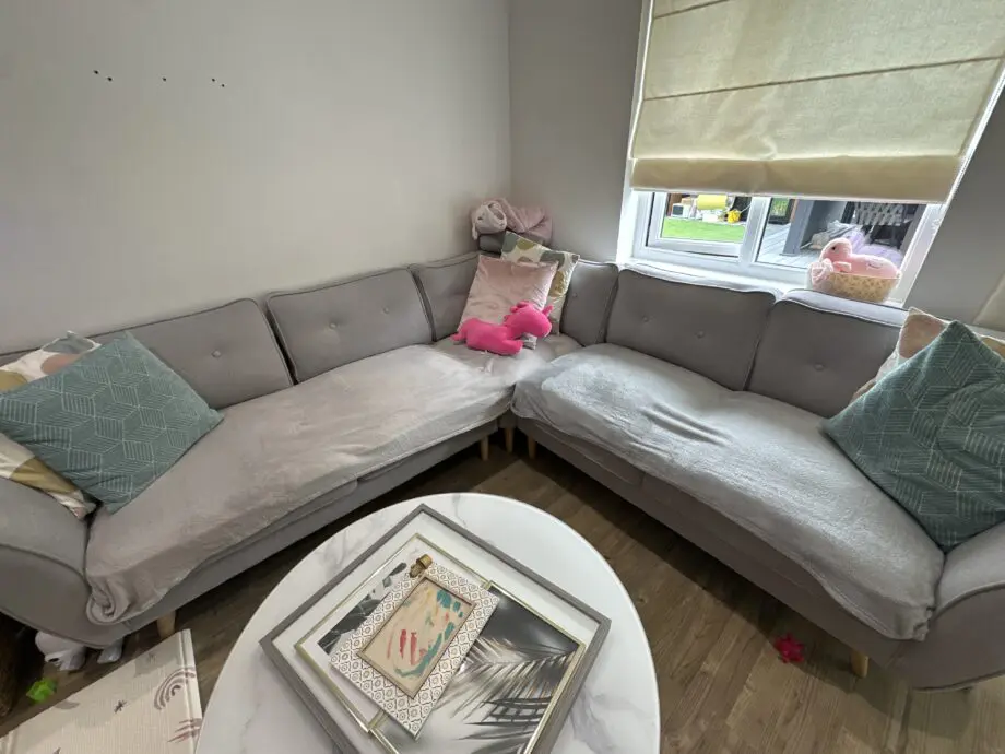 Grey corner sofa