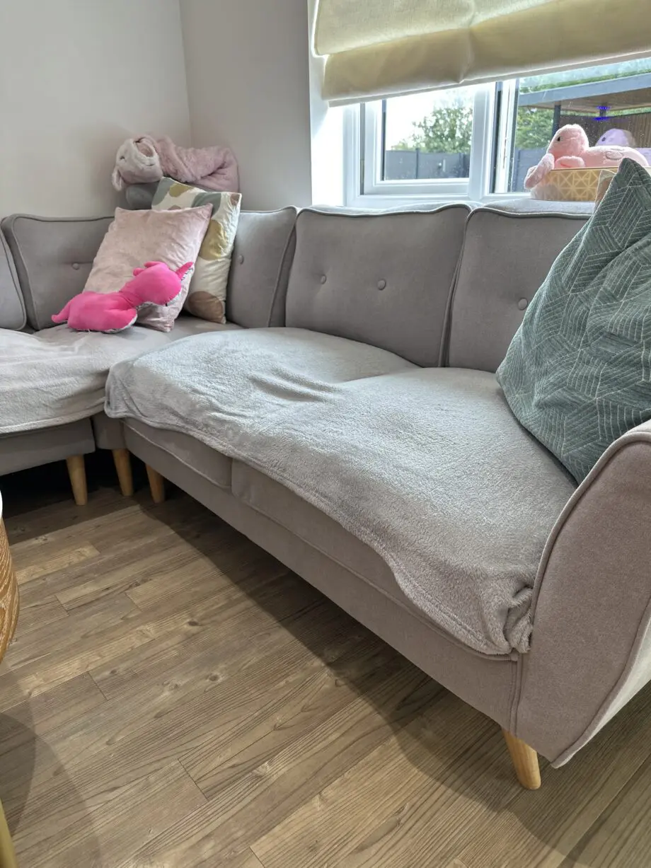 Grey corner sofa