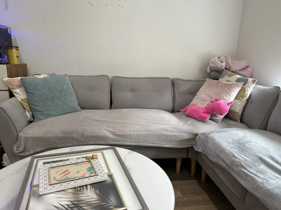 Grey corner sofa