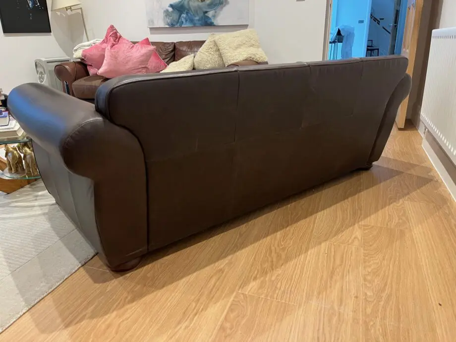John Lewis 2 seater Brown leather sofa