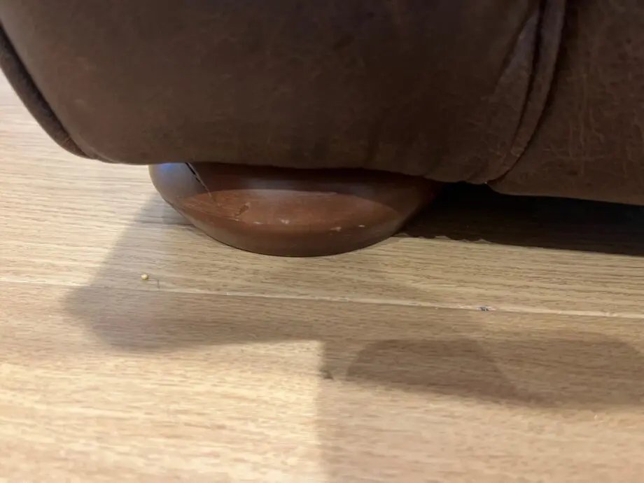John Lewis 2 seater Brown leather sofa