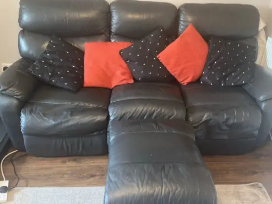 Leather 3 piece suite